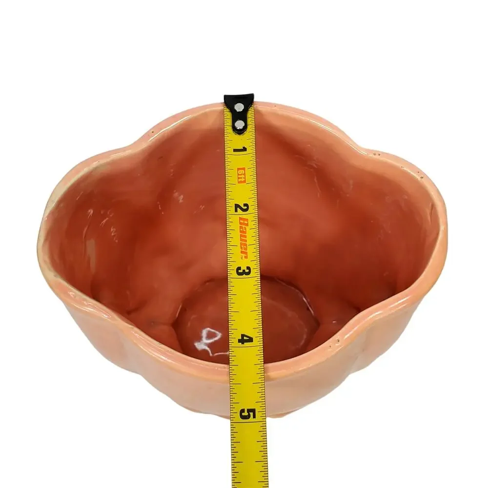 McCoy Pottery Vase Leaves and Berries Pink 7.25